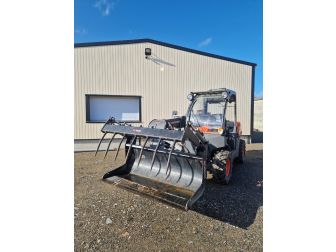 Chariot télescopique 4m en godet grappin