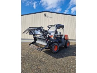 Chariot télescopique 4m en godet grappin