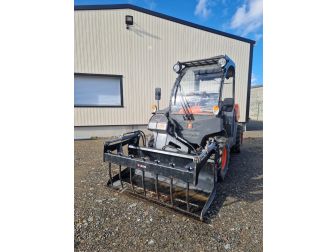 Chariot télescopique 4m en godet grappin