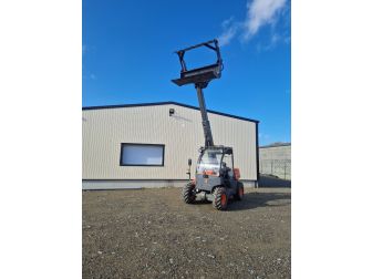 Chariot télescopique 4m en godet grappin